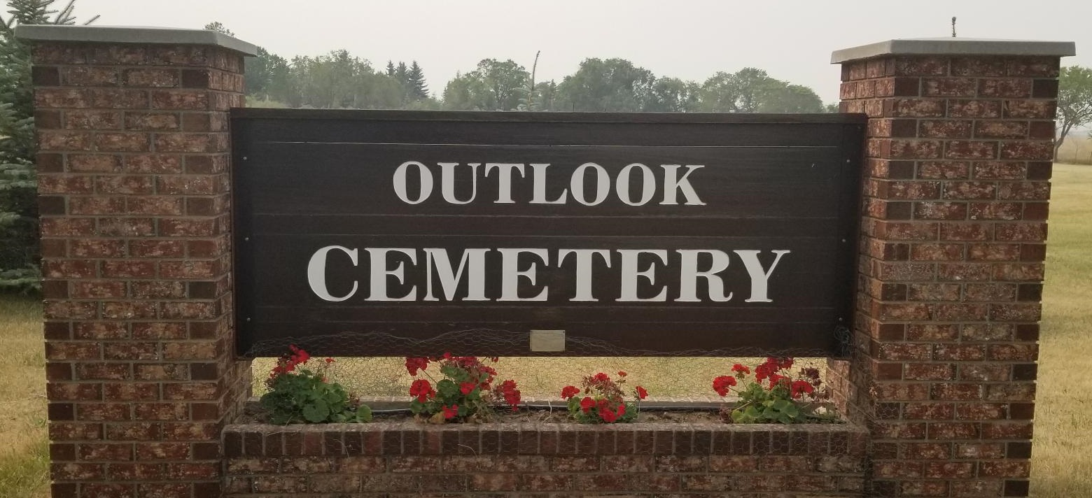 Outlook Cemetery Sign